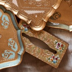 Florentine Wood Tissue Box Holder