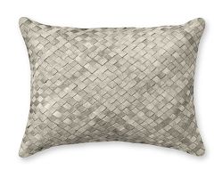 Woven Leather Hide Pillow Cover