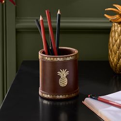 Charles Brown Leather Desk Accessories