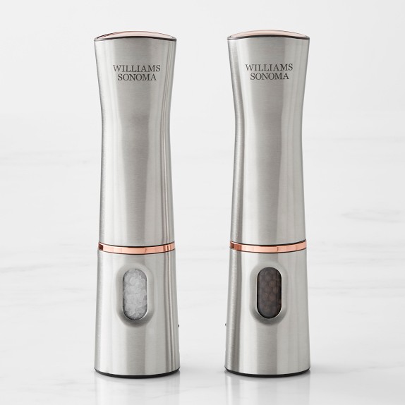 Williams Sonoma Signature Rechargeable Electric Salt & Pepper Mills, 8"