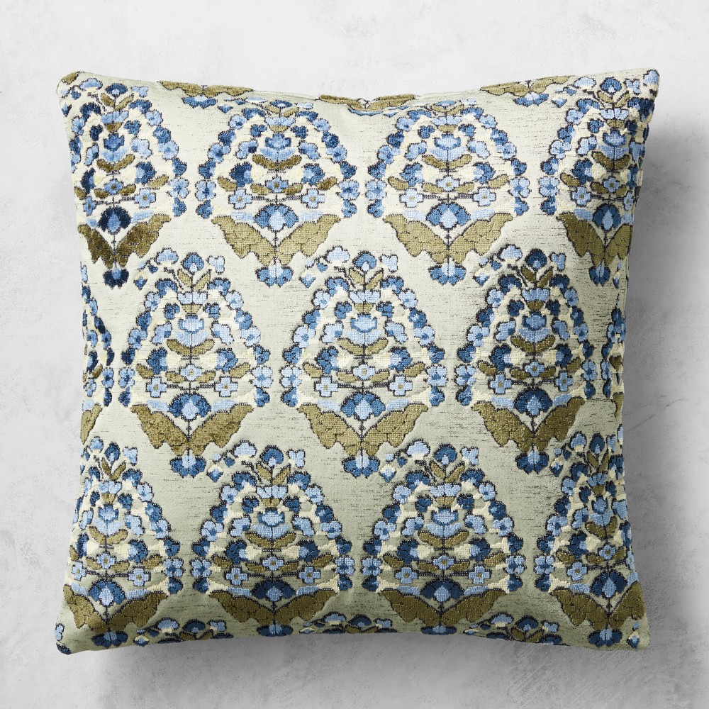 Paisley Jacquard Pillow Cover - 22" x 22", Sage