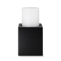 Crystal Block Pillar Holder, Black