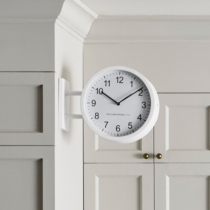 Double Face Wall Clock, Modern Minimalist | Williams Sonoma