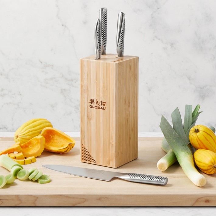 Global Classic TOSHI Bamboo Knife Block, Set of 5 | Williams Sonoma