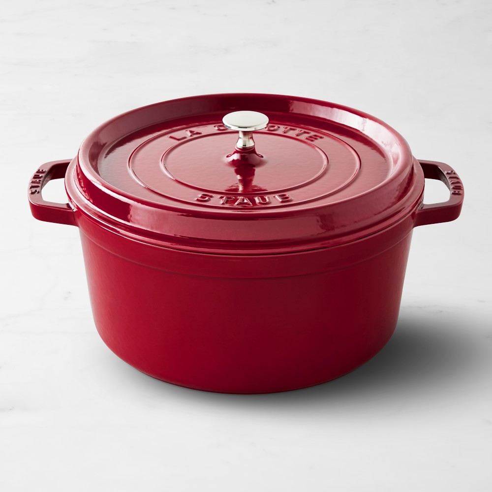 Staub Enameled Cast Iron Round Dutch Oven - 7-Qt., Cranberry