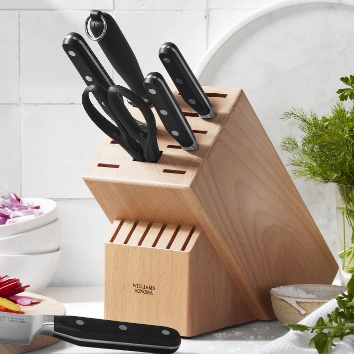 Williams Sonoma Elite Beechwood Knife Block, 7-Pc Set | Williams