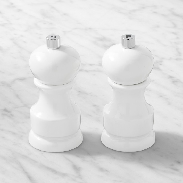 Bistro White Salt & Pepper Mills Set, 4