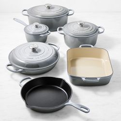 OPEN BOX:Le Creuset Signature Enameled Cast Iron 10-Piece Cookware Set French Grey