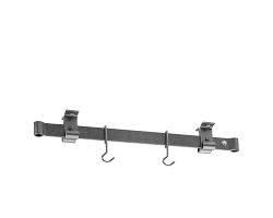 Enclume Low Ceiling Bar Pot Rack, 24", Hammered Steel