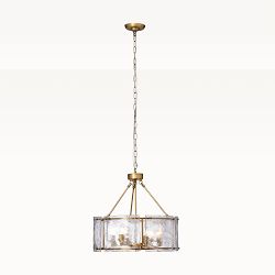 Glenn Chandelier, Round, Antique Brass