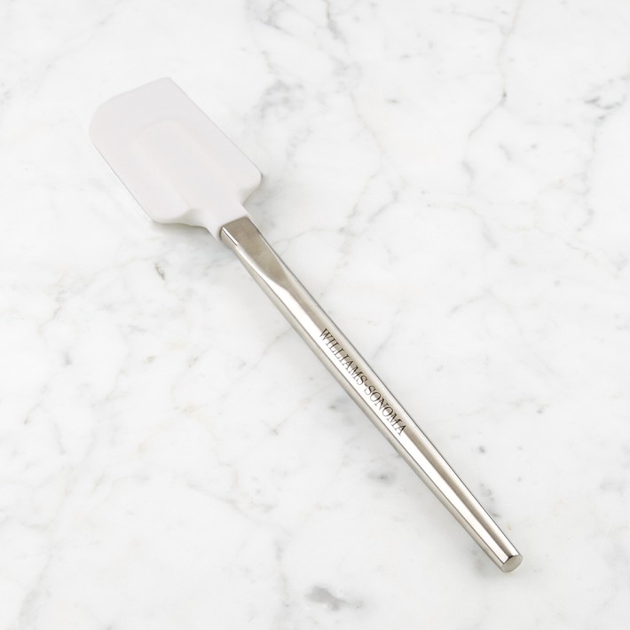 Williams Sonoma Silicone Spatula with Stainless-Steel Handle, White