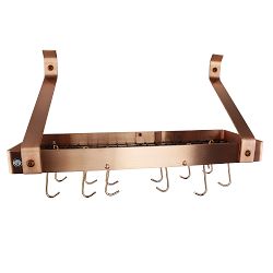 Enclume Copper Wall-Mounted Narrow Bookshelf Rack, 24"