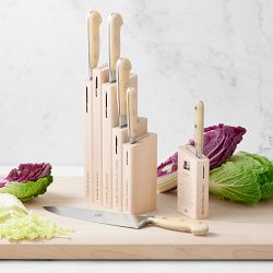 Berti Intero Knife Block, Set of 6, Cream