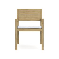 OPEN BOX: Larnaca Outdoor Arm Chair Cushions, Perennials Performance Basketweave, White