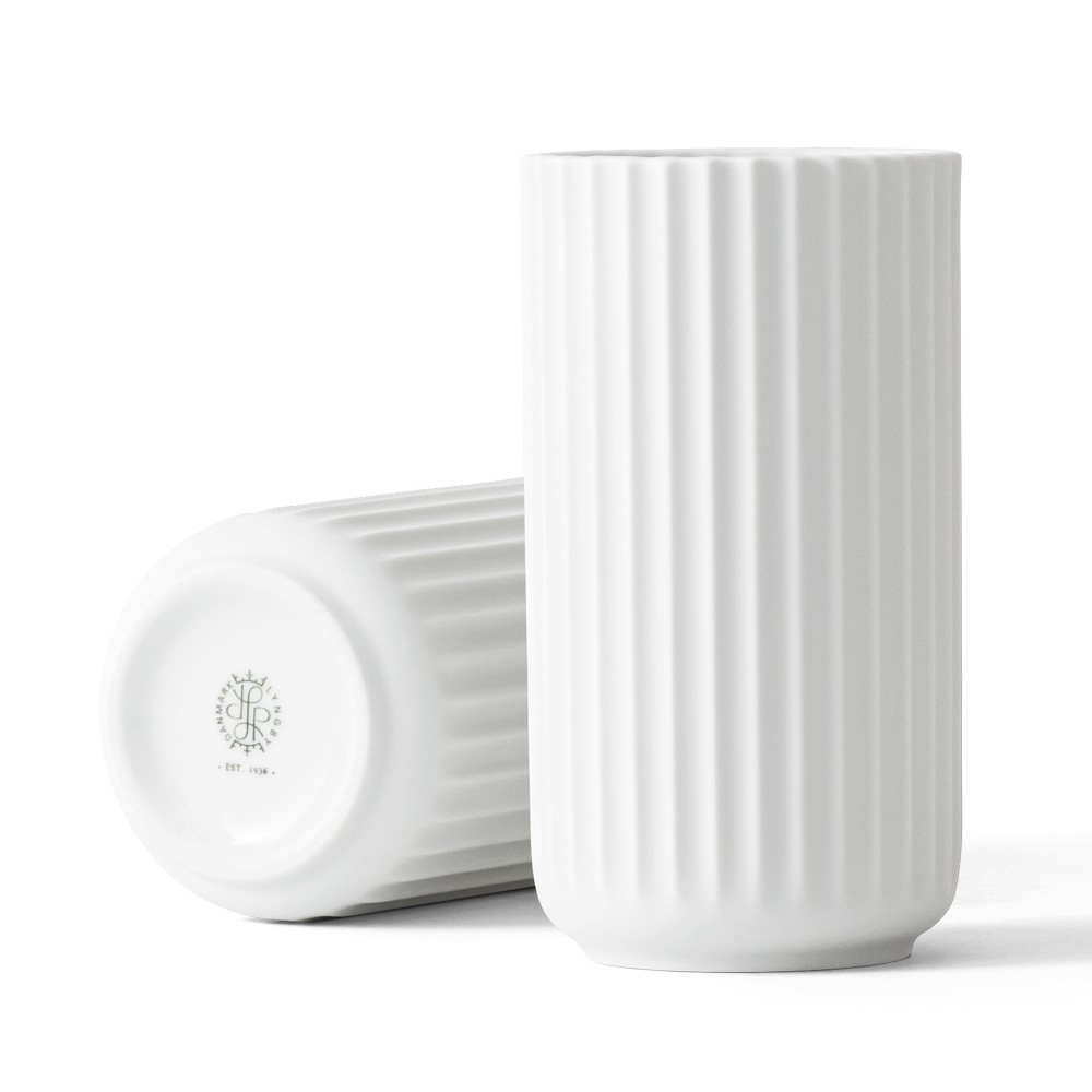 Lyngby Porcelain Vase - White, 6.1 " x 3.3"