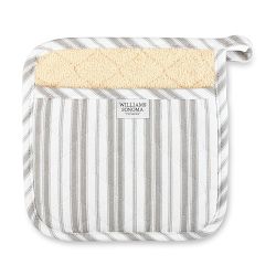 Williams Sonoma Stripe Potholder, Drizzle Grey