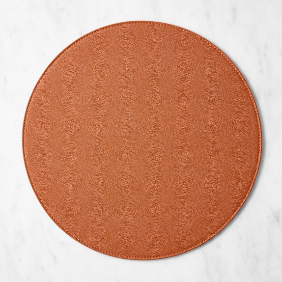 Faux Shagreen Round Placemat
