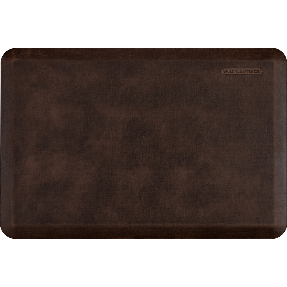 WellnessMats® Anti-Fatigue Mat - Linen, Motif Collection - 3' X 2', Antique Dark