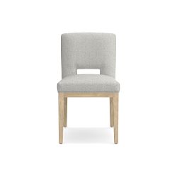 OPEN BOX: Saratoga Dining Side Chair, Perennials Performance Basketweave, Light Grey