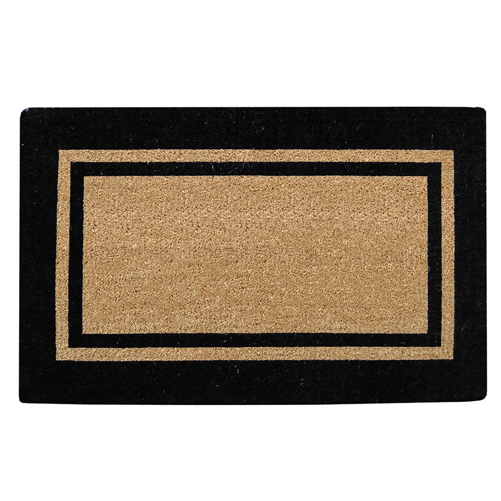 Double Border Doormat - 36" X 22", Black