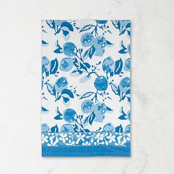 Couleur Nature Citron Tea Towels, Set of 3, Blue