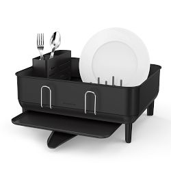 simplehuman™ Compact Steel Frame Dishrack Matte Black Steel