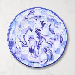 MacKenzie-Childs Blue Marble Check Melamine Salad Plates, Set of 4