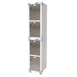 Seville Classics UltraHD 4-Door Locker Cabinet, 15" W x 18" D x 72" H
