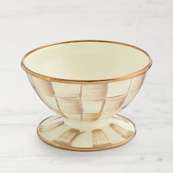 MacKenzie-Childs Mocha Check Ice Cream Bowl