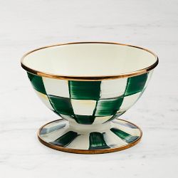 MacKenzie-Childs Emerald Check Ice Cream Bowl