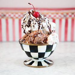 MacKenzie-Childs Courtly Check Ice Cream Bowl