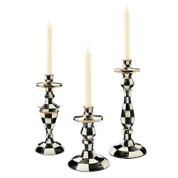 MacKenzie-Childs Courtly Check Taper Holders