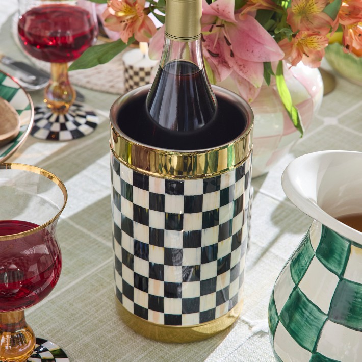 MacKenzie-Childs Courtly Check Wine Chiller | Williams Sonoma