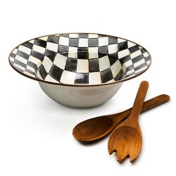 MacKenzie-Childs Salad Bowl and Server Set