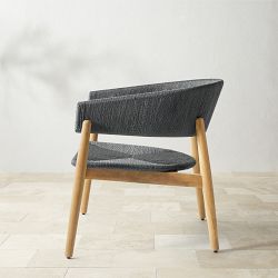 Anders Outdoor Club Chair, Black