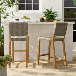 Larnaca Teak x All-Weather Weave Bar Stool