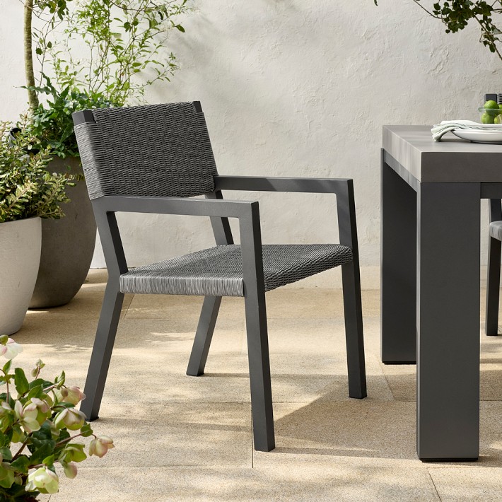 Larnaca Metal x All-Weather Weave Dining Armchair | Patio