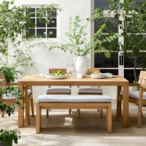 Larnaca Outdoor Teak Dining Bench 46