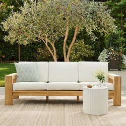 Larnaca Outdoor Teak Sofa (96"-107")