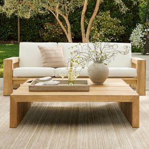 Larnaca Outdoor Teak Square Coffee Table | Williams Sonoma