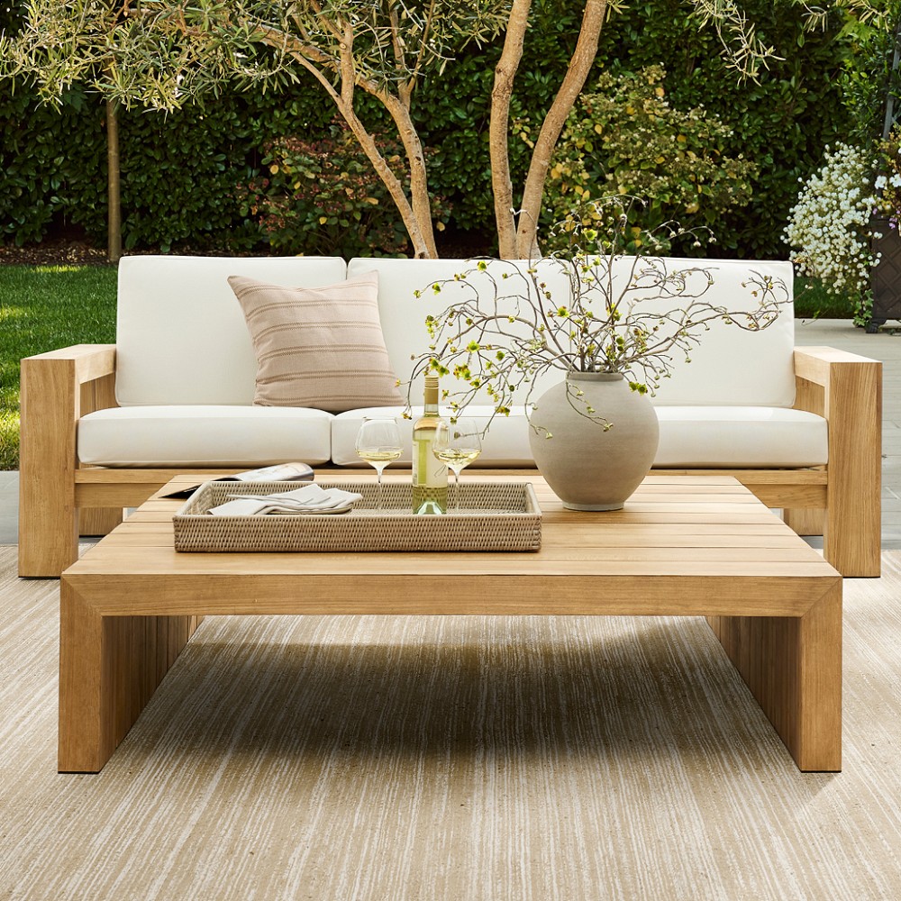 Larnaca Outdoor Teak Square Coffee Table (56") by Williams Sonoma Home