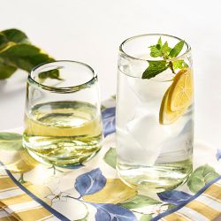 Recycled Glass Tall Tumblers, Set of 4, 14-oz