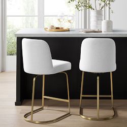 Bradley Upholstered Curved Back Swivel Counter Stool