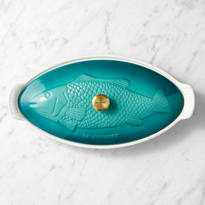 Le Creuset Stoneware Oval Fish Baker, 1 3/4 Qt. | Williams Sonoma