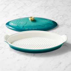 Le Creuset Stoneware Oval Fish Baker, 1 3/4 Qt.
