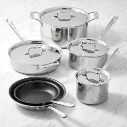 All-Clad D3® Tri-Ply Stainless-Steel Nonstick 10-Piece Cookware Set
