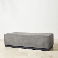 Lucca Concrete Outdoor Rectangle Coffee Table (56")