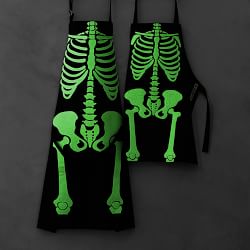 Halloween Skeleton Glow-in-the-Dark Aprons