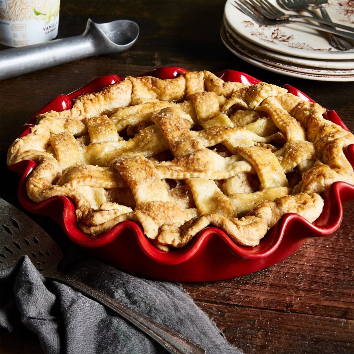 断捨離中　Emile Henry エミールアンリ　15cmプレート14cmボウル Emile Henry Artisan Deep Ruffled Pie Dish | Williams Sonoma