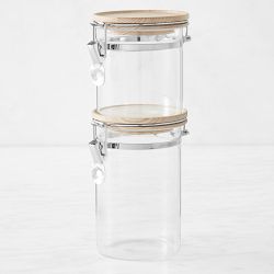 Hold Everything Stackable Glass Canister with Clamp